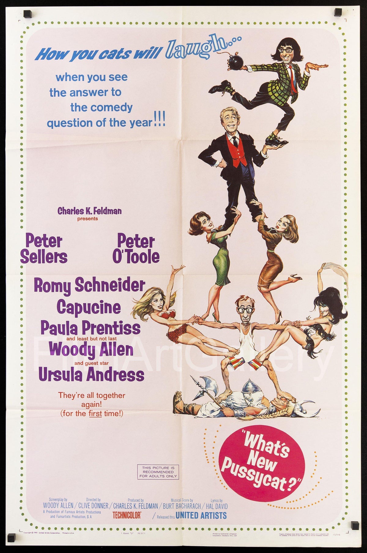 What&#39;s New Pussycat 1 Sheet (27x41) Original Vintage Movie Poster