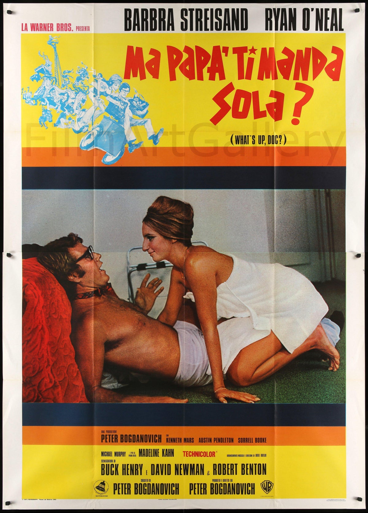 What&#39;s Up Doc Italian 4 Foglio (55x78) Original Vintage Movie Poster