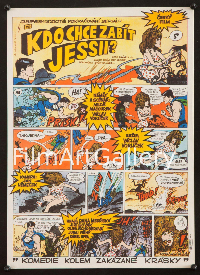 Who Wants To Kill Jessie (Kdo Chce Zabit Jessii) Czech Mini (11x16) Original Vintage Movie Poster