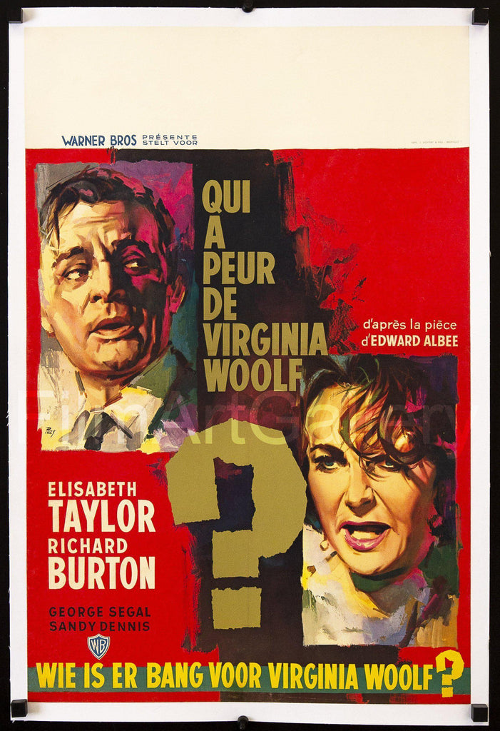 Who's Afraid of Virginia Woolf Belgian (14x22) Original Vintage Movie Poster