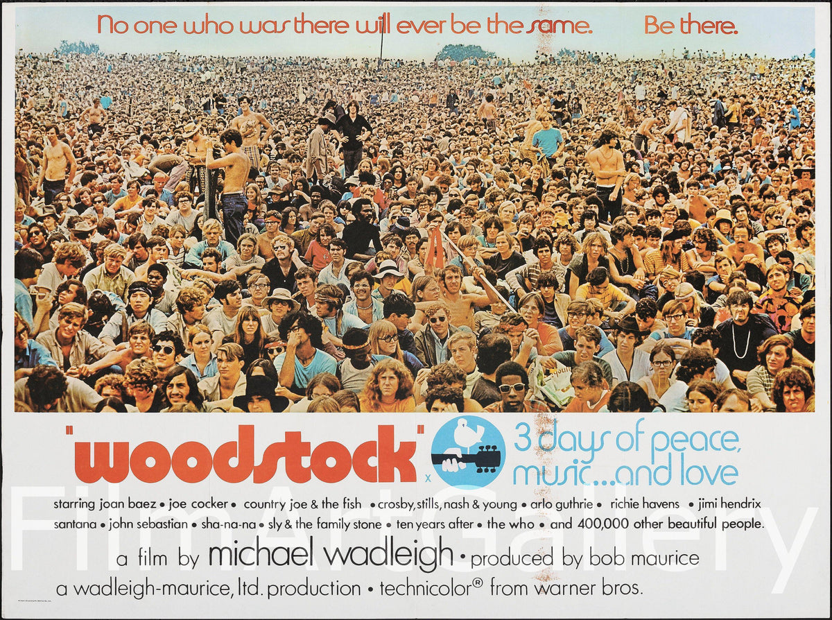 Woodstock British Quad (30x40) Original Vintage Movie Poster