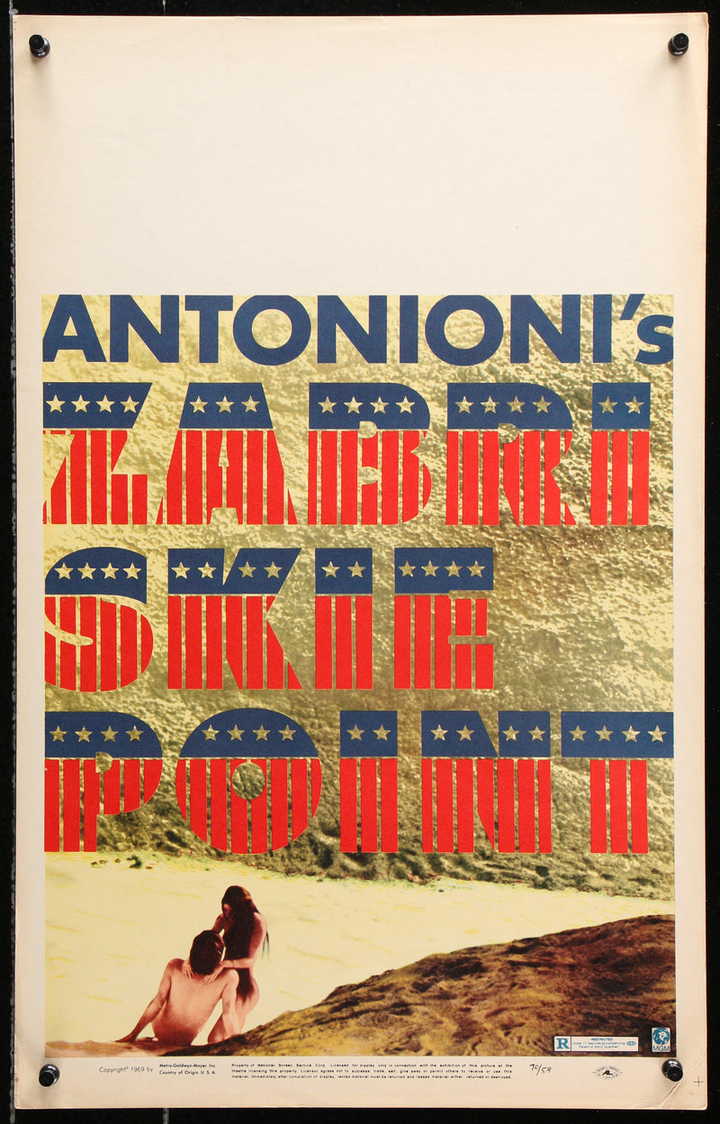 Zabriskie Point Window Card (14x22) Original Vintage Movie Poster