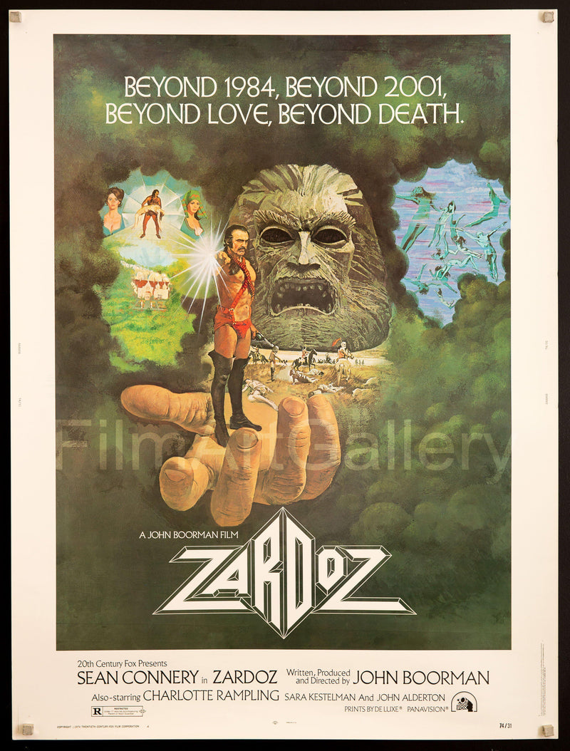 Zardoz 30x40 Original Vintage Movie Poster