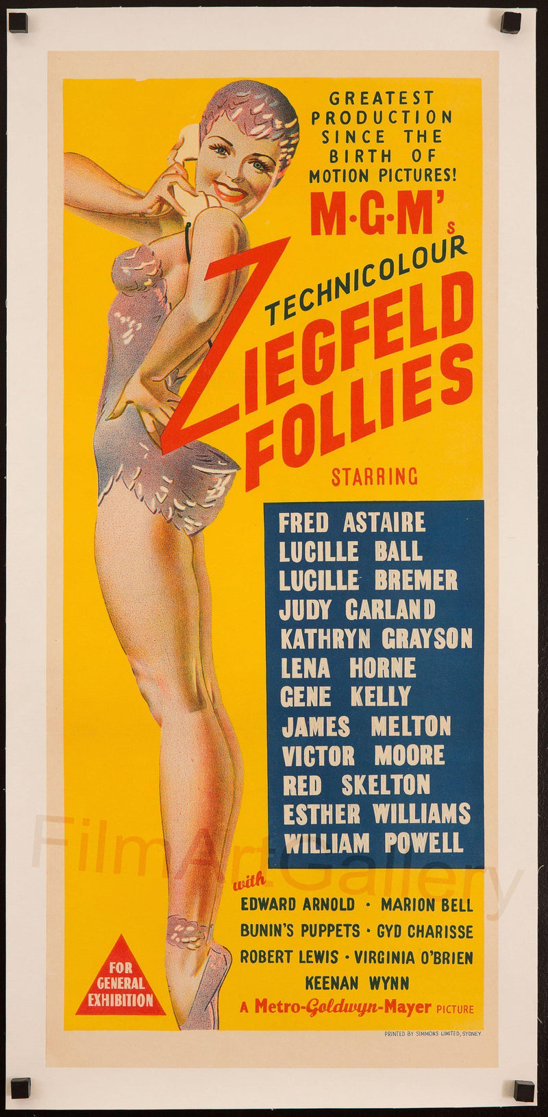 Ziegfeld Follies Australian Daybill (13x30) Original Vintage Movie Poster